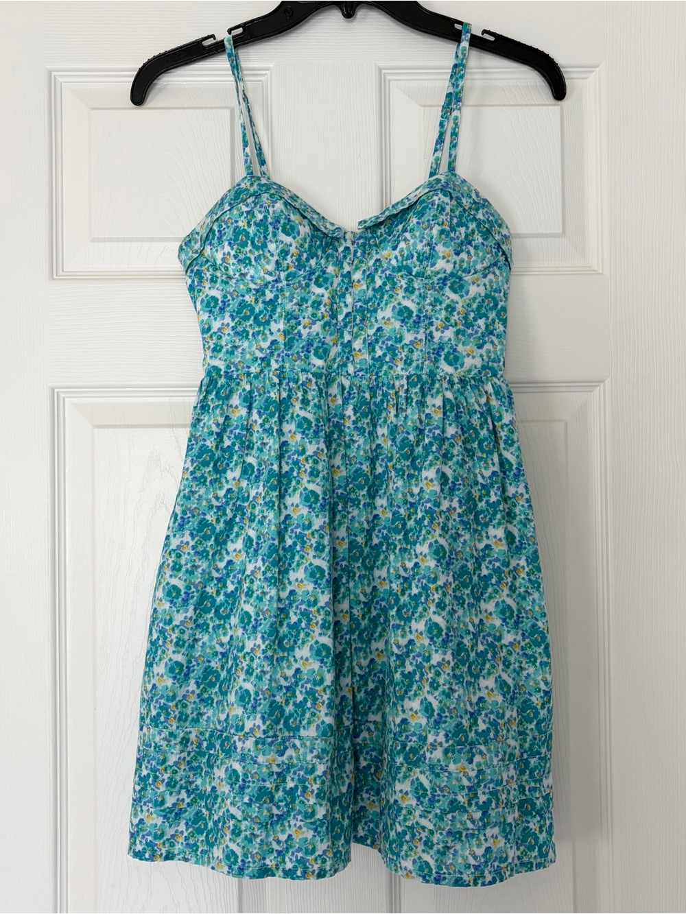 Jessica Simpson Blue Floral Sundress with Spaghetti Straps